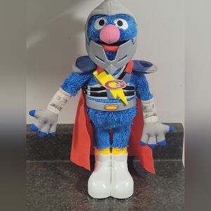 2011 Hasbro Sesame Street Flying Super Grover Interactive Plush